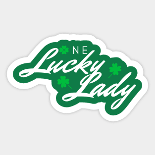 One Lucky Lady | Saint Patrick's Day Funny Cute Gift For Her Sticker